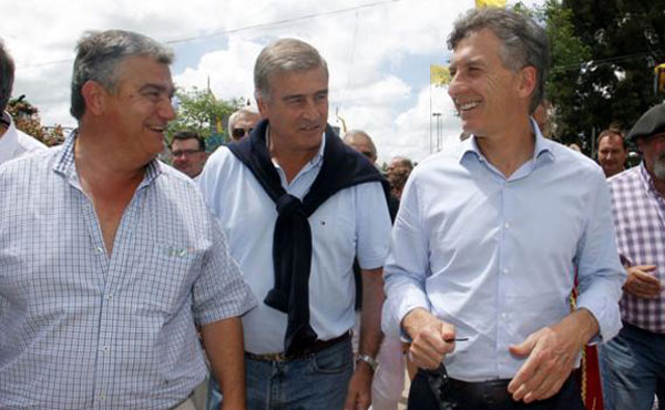 Aguad (UCR-UNEN) con Mauricio Macri (PRO)