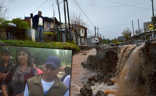 Angélica Lagunas llevando la solidaridad  a los inundados de Neuquén