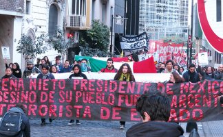 El pasado viernes 29, distintas organizaciones repudiamos la visita del presidente mexicano. 