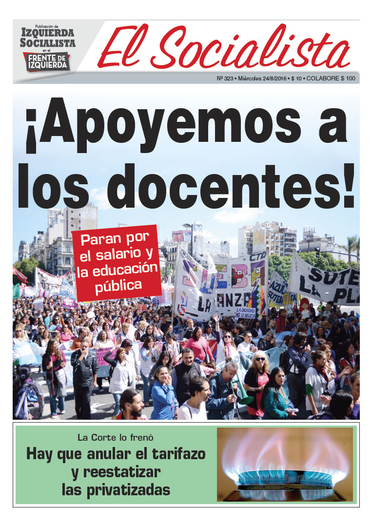 Tapa de la edición N°323 de nuestro periódico El Socialista