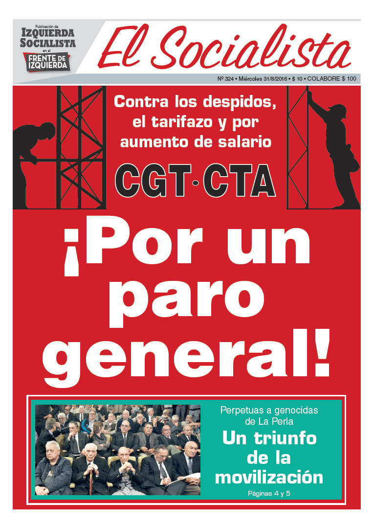 Tapa de la edición N°324 de nuestro periódico El Socialista