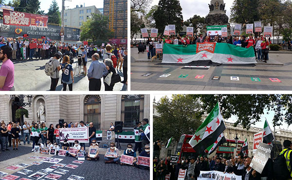 El 1 de octubre se realizó en por lo menos 39 grandes ciudades una jornada mundial de “furia” por Alepo.