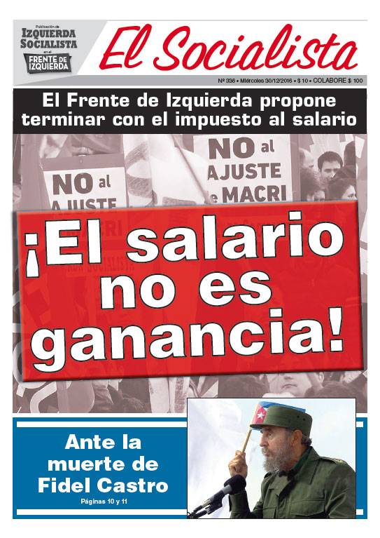 Tapa de la edición N°336 de nuestro periódico El Socialista