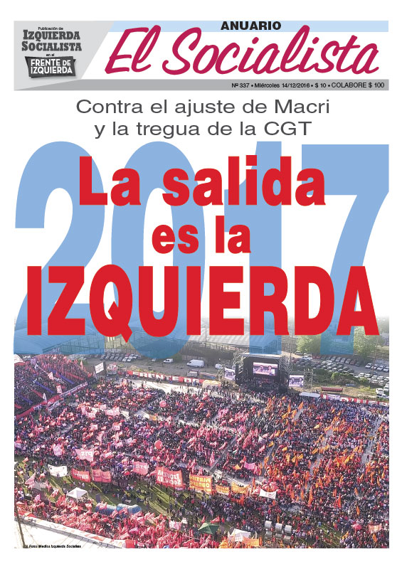 Tapa de la edición N°337 de nuestro periódico El Socialista