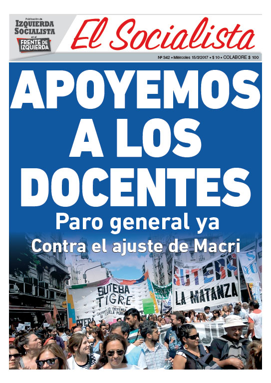 Tapa de la edición N°342 de nuestro periódico El Socialista