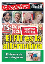 Periódico El Socialista N°299 - 9 de Septiembre de 2015 - Izquierda Socialista