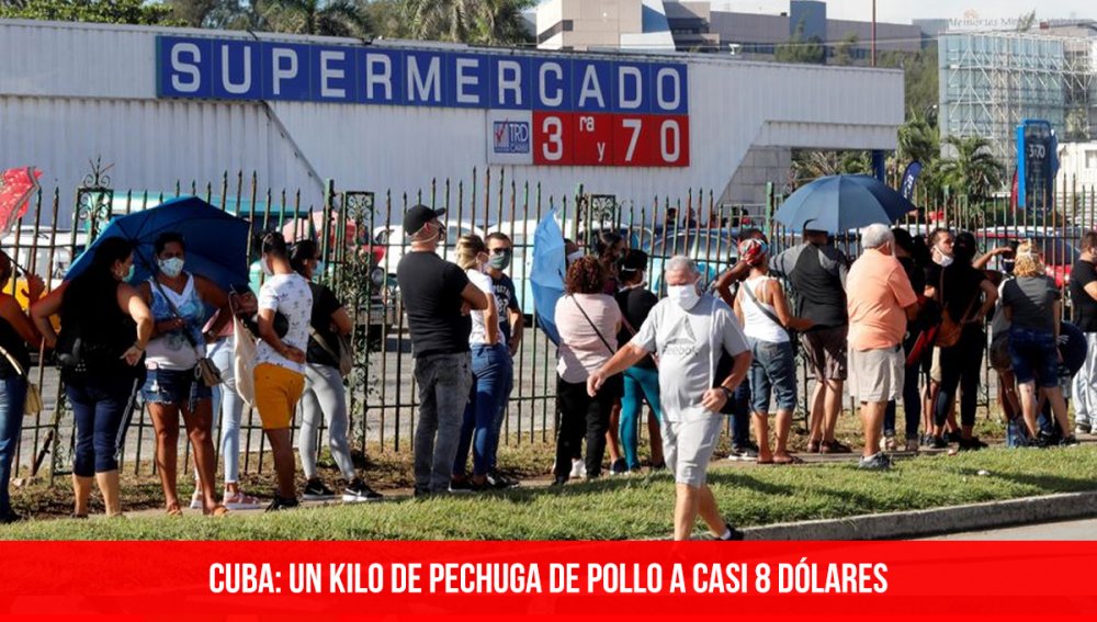 Cuba: Un kilo de pechuga de pollo a casi 8 dólares