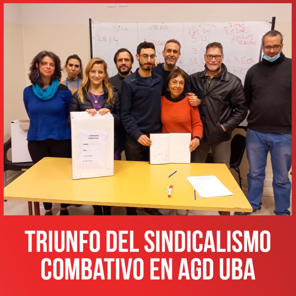 Triunfo del sindicalismo combativo en AGD UBA