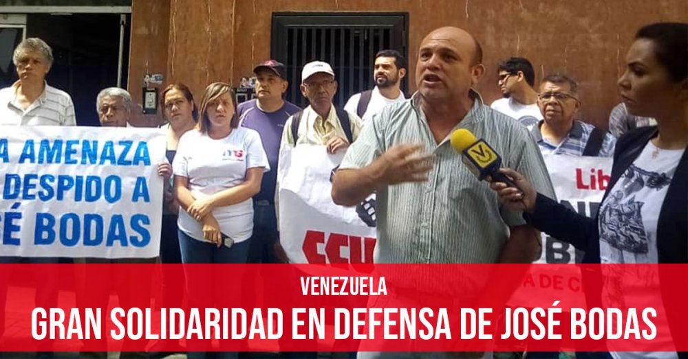 Venezuela: gran solidaridad en defensa de José Bodas