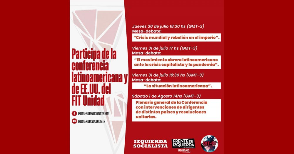 Conferencia virtual Latinoamericana y de los Estados Unidos del FIT Unidad