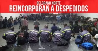 Belgrano Norte: Reincorporan a despedidos