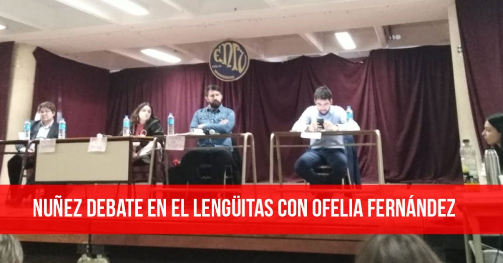 Nuñez debate en el Lengüitas con Ofelia Fernández