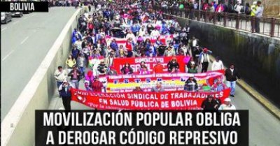 Bolivia: Movilización popular obliga a derogar código represivo