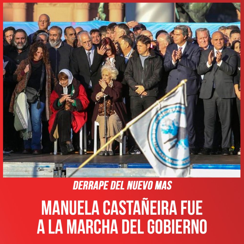 Derrape del Nuevo MAS / Manuela Castañeira fue a la marcha del gobierno