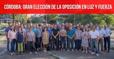 Córdoba: gran elección de la oposición en Luz y Fuerza