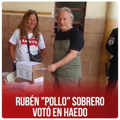 Rubén "Pollo" Sobrero votó en Haedo