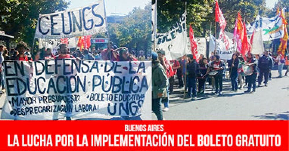 Buenos Aires: La lucha por la implementación del boleto gratuito