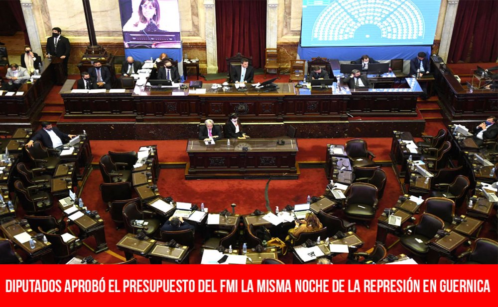 Diputados aprobó el presupuesto del FMI la misma noche de la represión en Guernica
