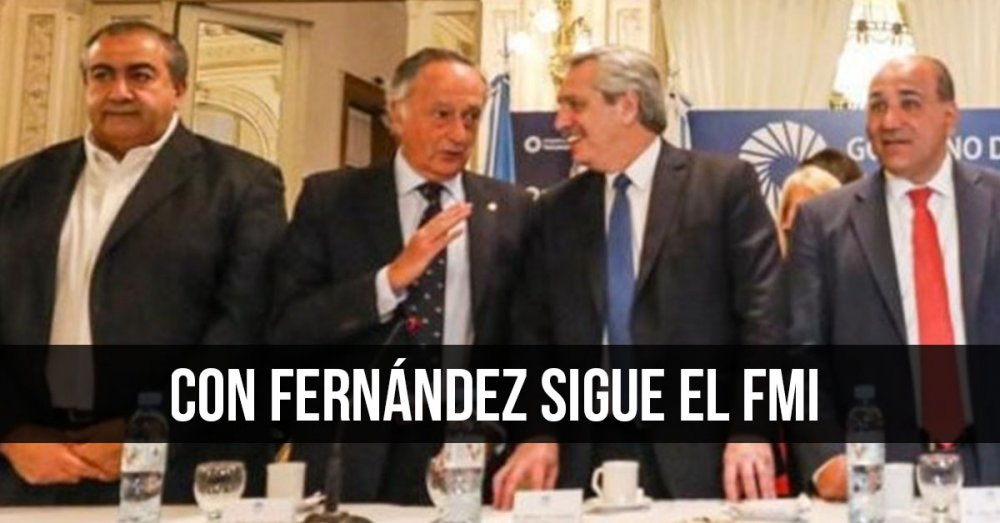 Con Fernández sigue el FMI