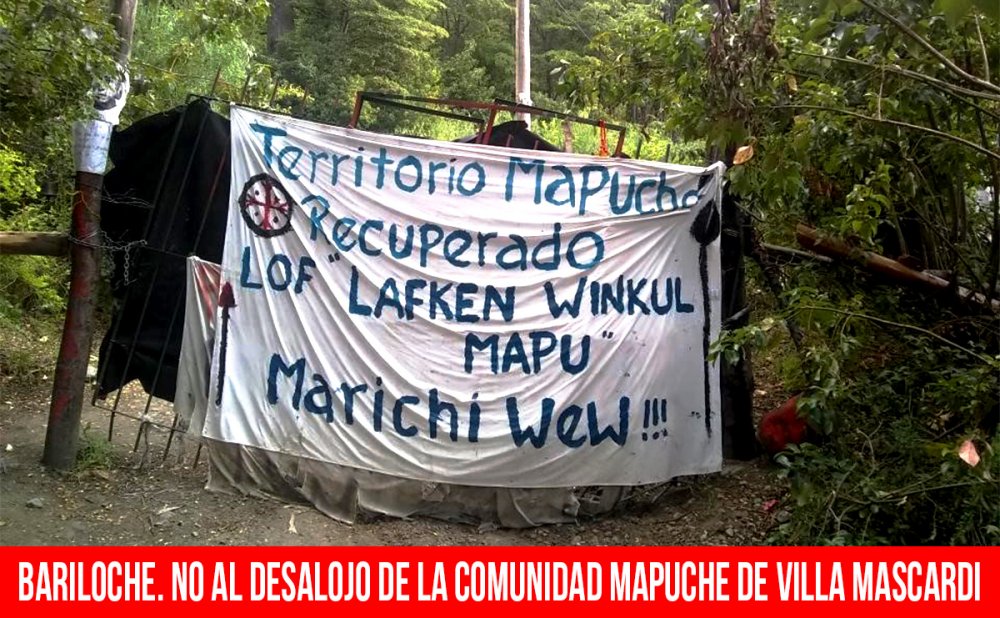 Bariloche. No al desalojo de la comunidad mapuche de Villa Mascardi