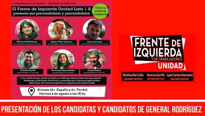 Presentación de los candidatas y candidatos de General Rodríguez