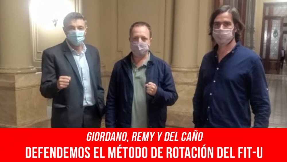 Giordano, Remy y Del Caño / Defendemos el método de rotación del FIT-U