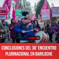 Conclusiones del 36&deg; Encuentro Plurinacional en Bariloche
