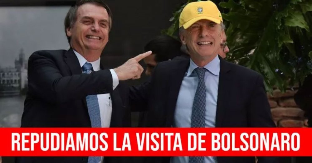 Repudiamos la visita de Bolsonaro