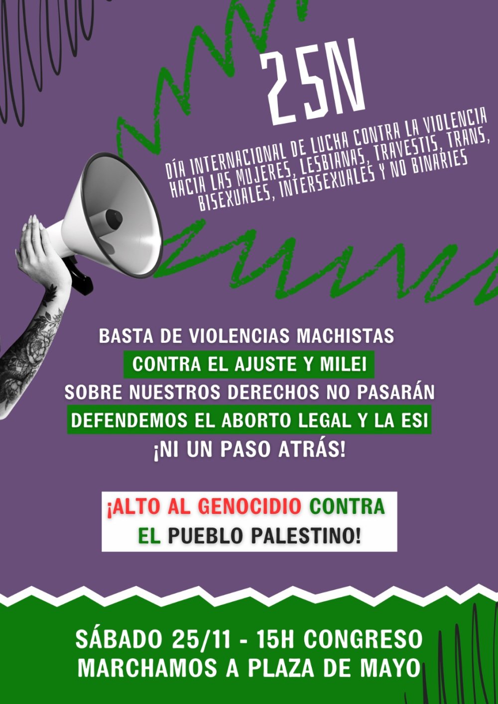 25N Día internacional de lucha contra las violencias de género / Mercedes Trimarchi: &quot;Marchamos contra la reacción patriarcal de Milei-Villaruel.”