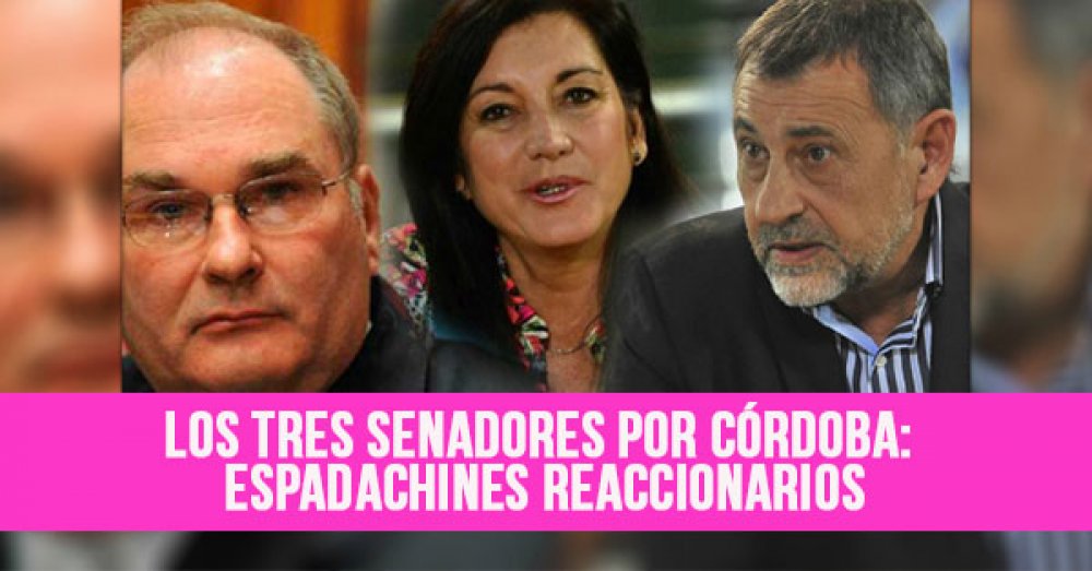 Los tres senadores por Córdoba: espadachines reaccionarios