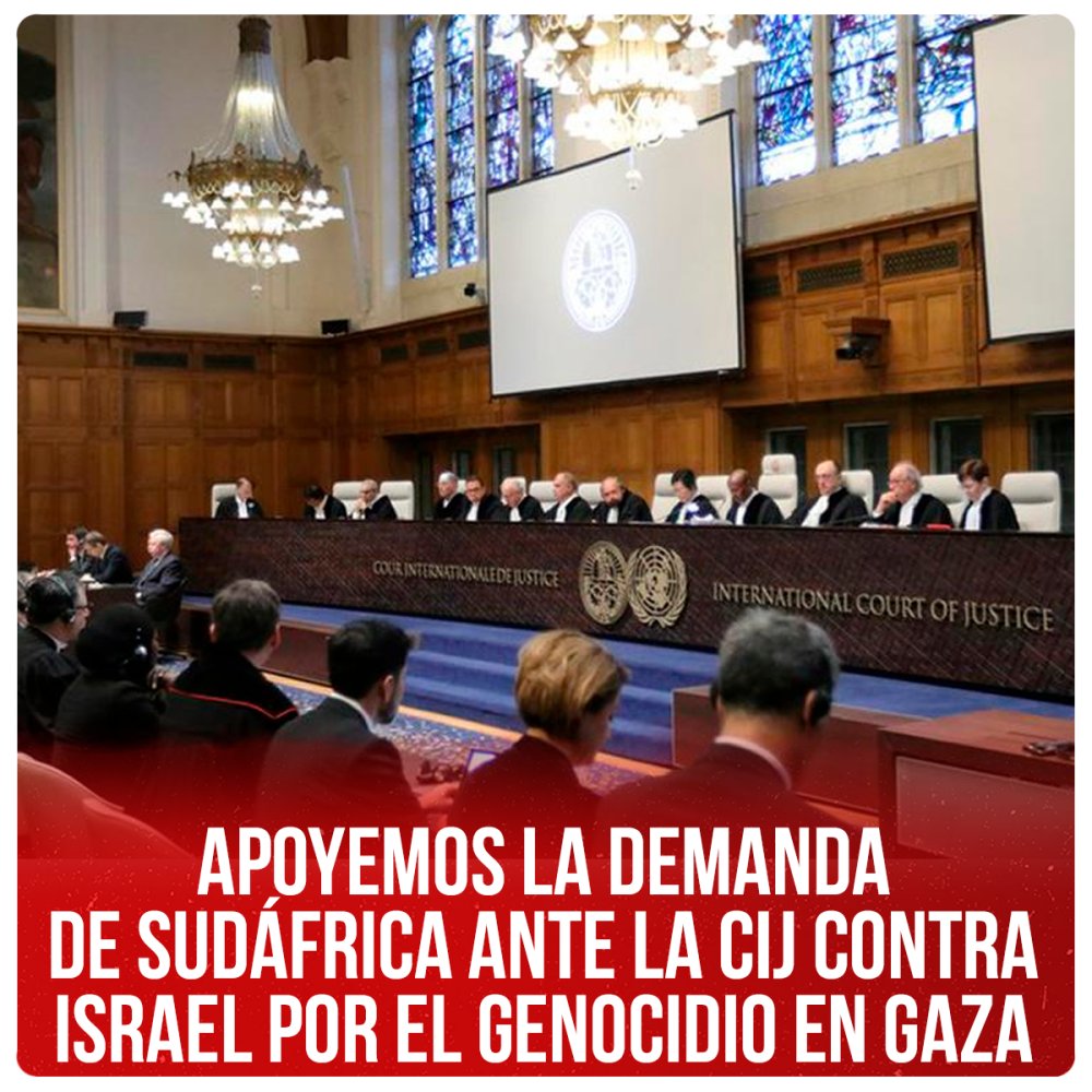 Apoyemos la demanda de Sudáfrica ante la CIJ contra Israel por el genocidio en Gaza