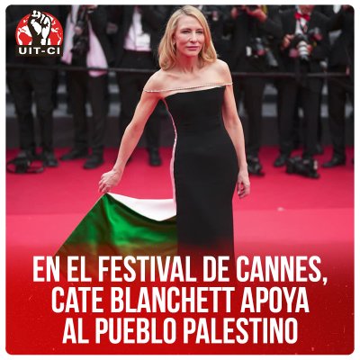 En el festival de Cannes, Cate Blanchett apoya al pueblo palestino