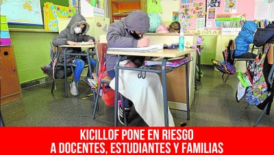 Kicillof pone en riesgo a docentes, estudiantes y familias