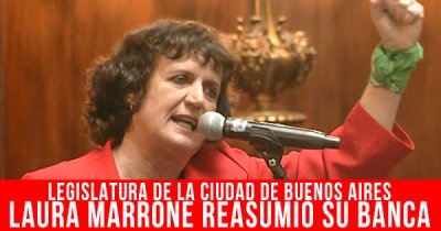 Legislatura de la Ciudad de Buenos Aires: Laura Marrone reasumió su banca