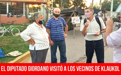 El diputado Giordano visitó a los vecinos de Klaukol