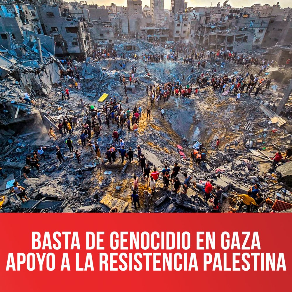 Basta de genocidio en Gaza. Apoyo a la resistencia palestina