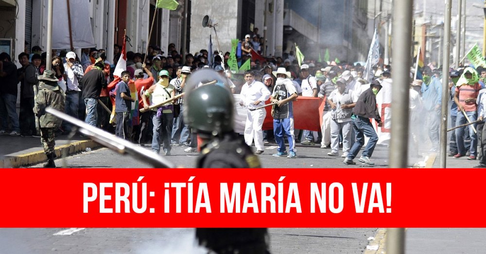 Perú: ¡Tía María no va!