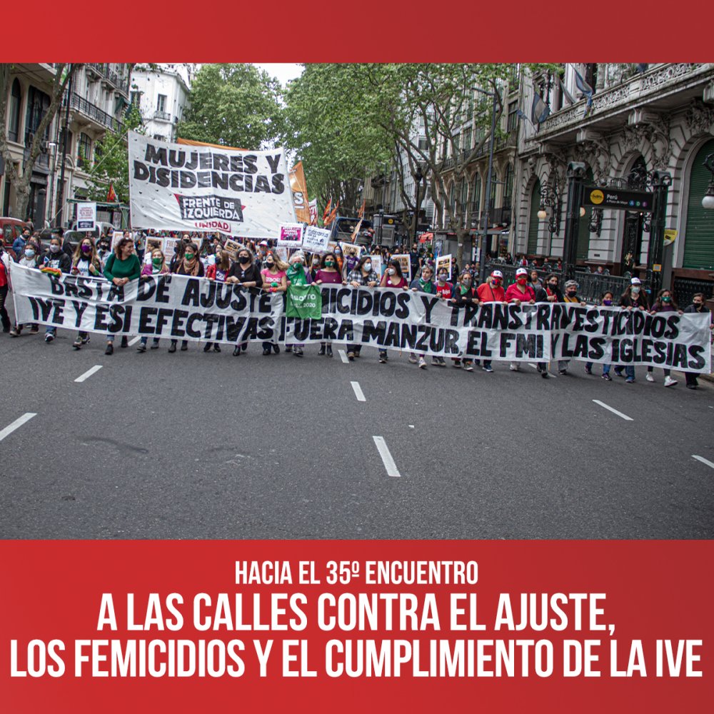 Hacia el 35º Encuentro / A las calles contra el ajuste, los femicidios y el cumplimiento de la IVE