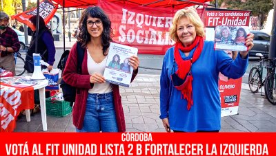 Córdoba: votá al FIT Unidad, lista 2 B Fortalecer la Izquierda