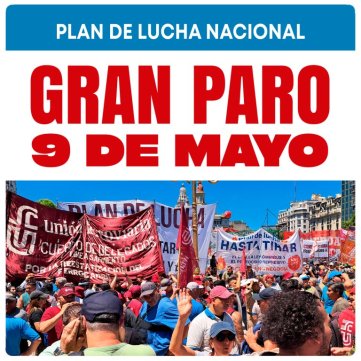 Plan de lucha nacional / ¡Por un gran paro el 9 de Mayo!