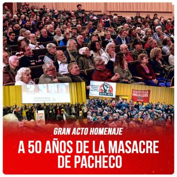 Gran acto homenaje a 50 años de la Masacre de Pacheco