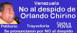 No al despido de Orlando Chirino