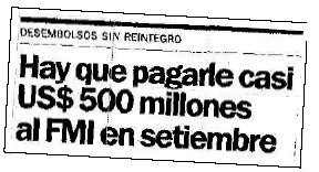 El verso del �desendeudamiento�