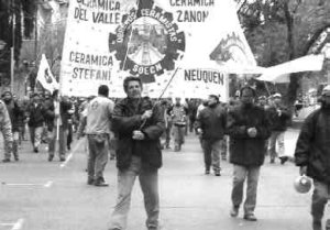 Una de las marchas callejeras de los trabajadores de Zan�n