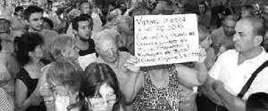 Vecinos cordobeses reclamando