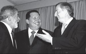 Ch�vez con sus nuevos socios del Mercosur