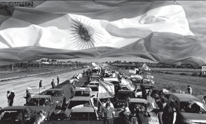 Vecinos de Gualeguaych� en la ruta 14