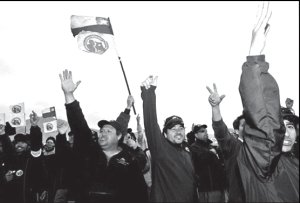 Mineros de La Escondida en protesta