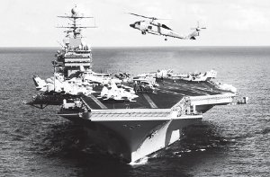 Portaaviones Teodoro Roosevelt, parte de la IV Flota norteamericana