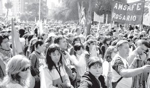 Marcha de docentes santafesinos